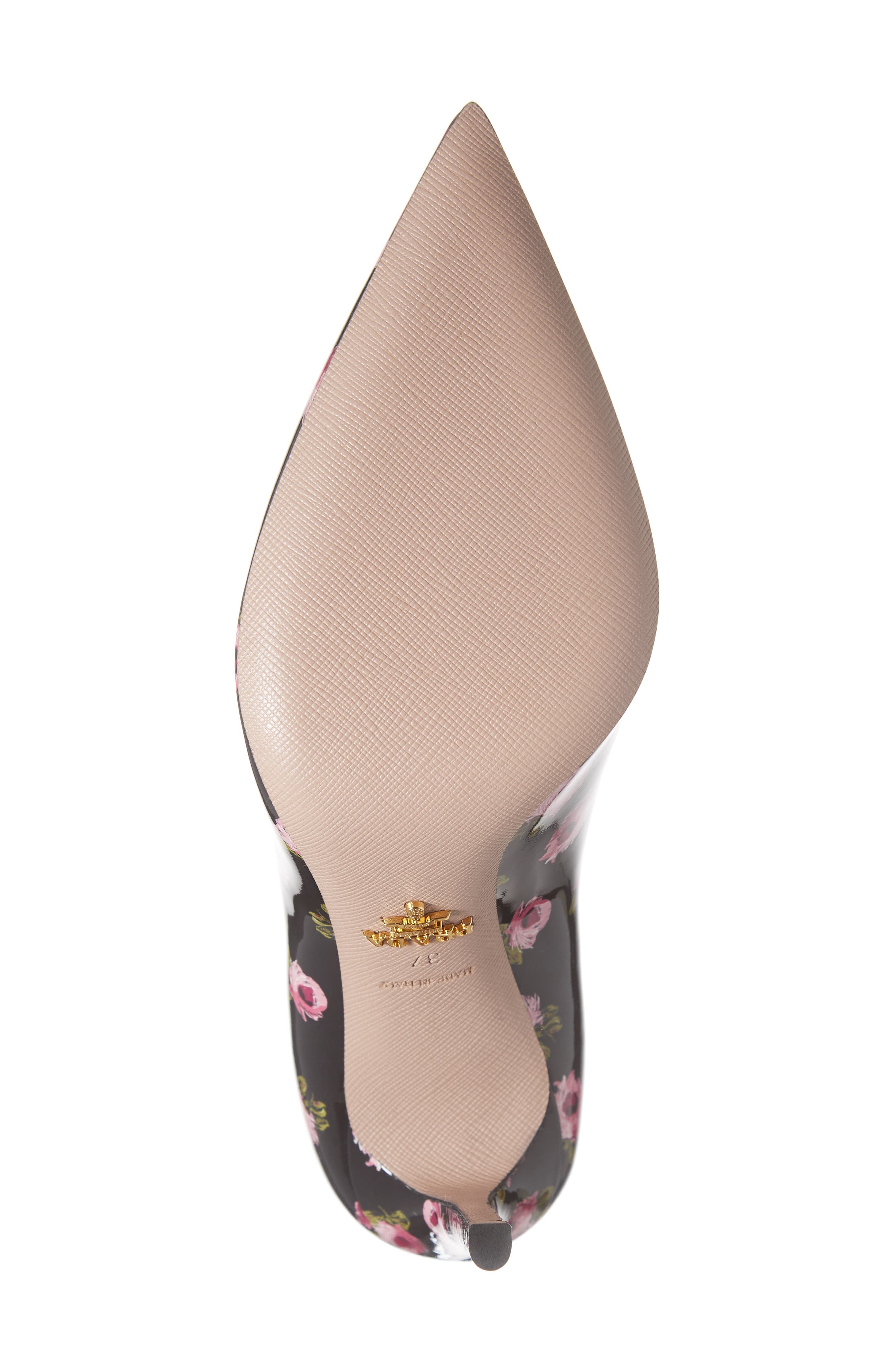 Prada Floral Pointed Toe Pump, Alternate, color, 