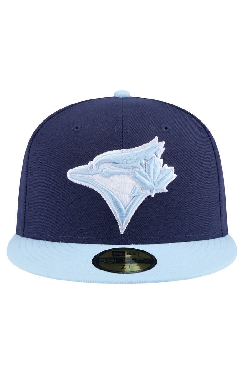 New Era Men's New Era Navy/Light Blue Toronto Blue Jays Color Pack 2-Tone 59FIFTY Fitted Hat, Alternate, color,
