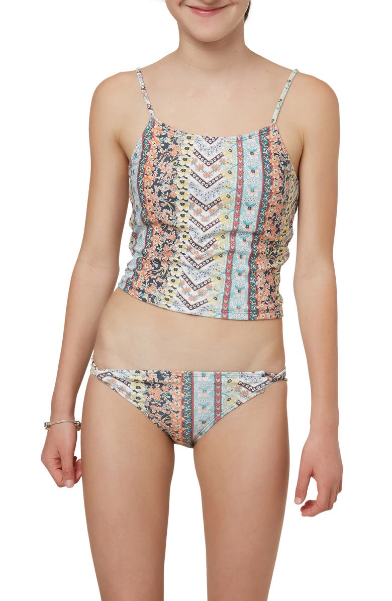 O'Neill Kids' Coco High-Neck Tankini Two-Piece Swimsuit, Alternate, color, 