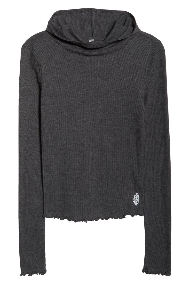 FP Movement Breathe Easy Cotton Blend Hoodie, Alternate, color, WASHED BLACK
