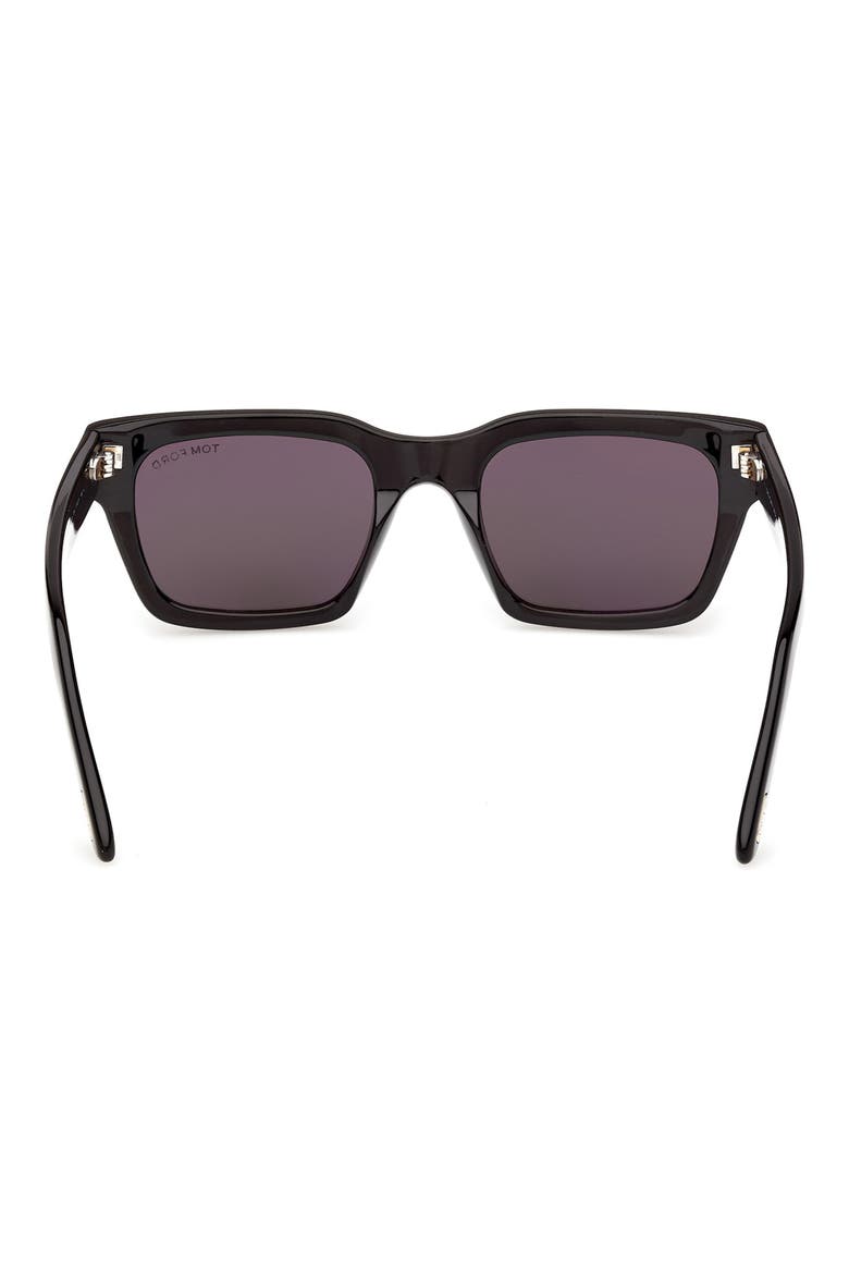 Andy 53mm Square Sunglasses, Alternate, color, SHINY BLACK / SMOKE LENS