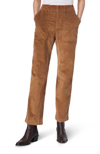 Rag & Bone Leyton Corduroy Straight Leg Pants In Brown