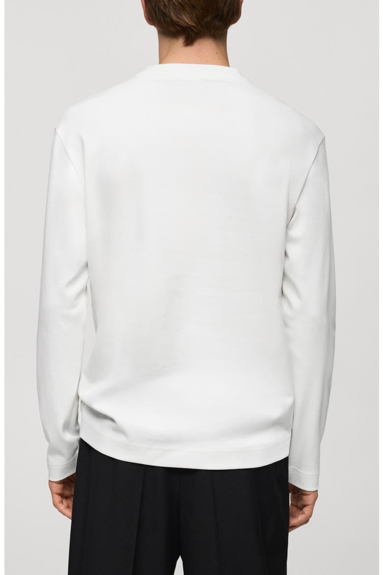 Regular Fit Long Sleeve Cotton T-Shirt, Alternate, color, WHITE