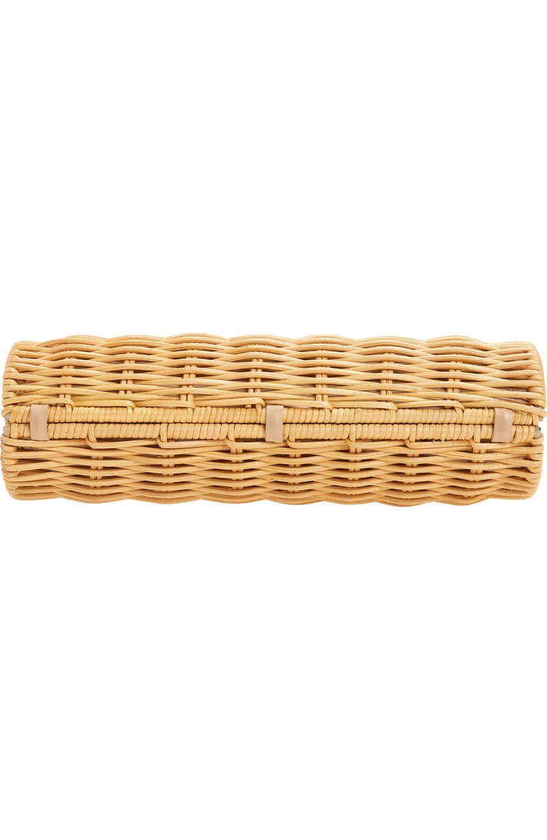Pamela Munson Petite Rattan Clutch, Alternate, color, Natural