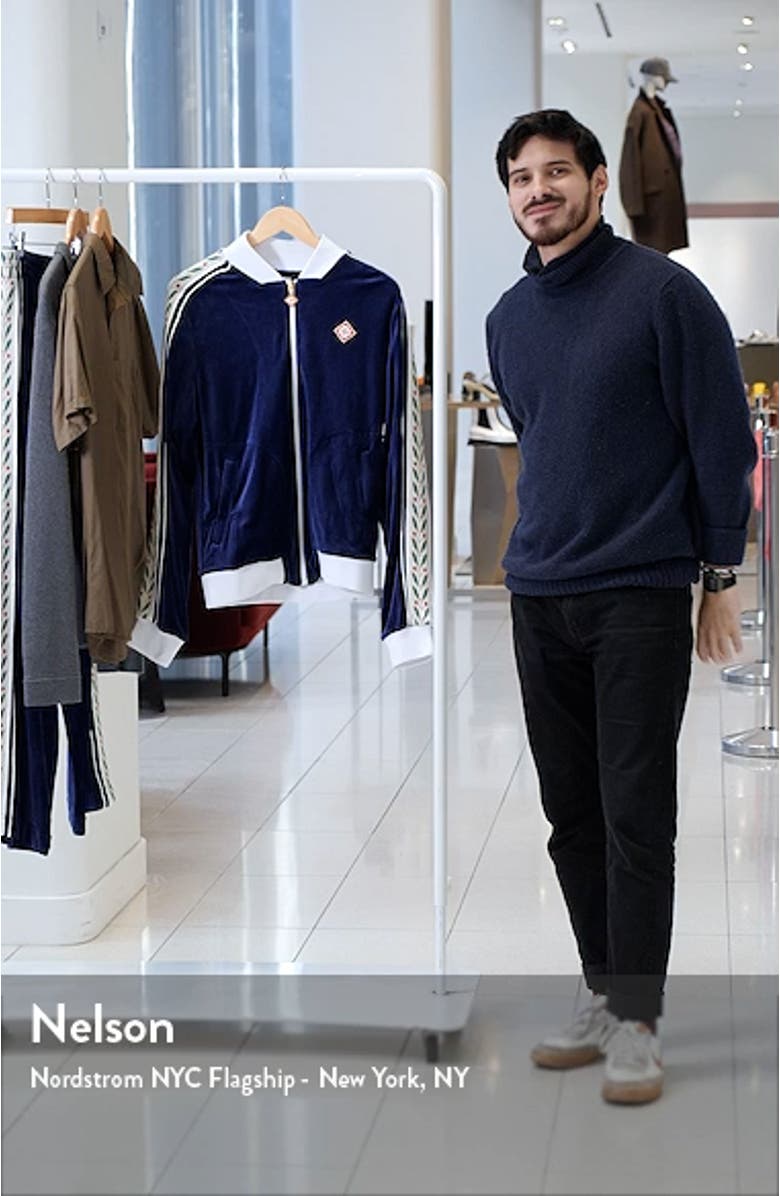 Laurel Taped Velour Track Jacket, sales video thumbnail