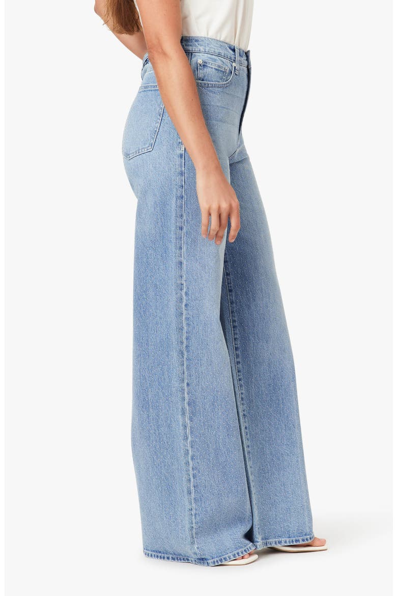 Gemma Micro Stud Wide Leg Jeans, Alternate, color, BLUE BELL