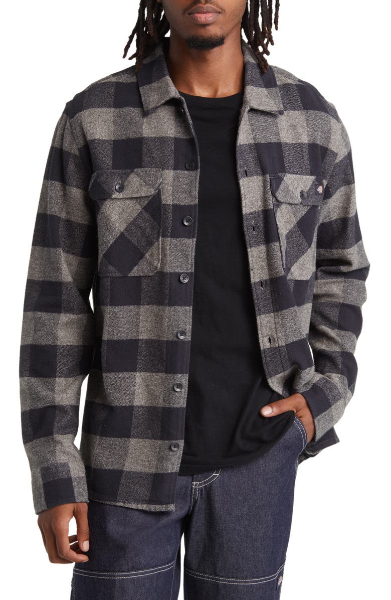 Dickies Sacramento Flannel Button-Up Shirt, Main, color,