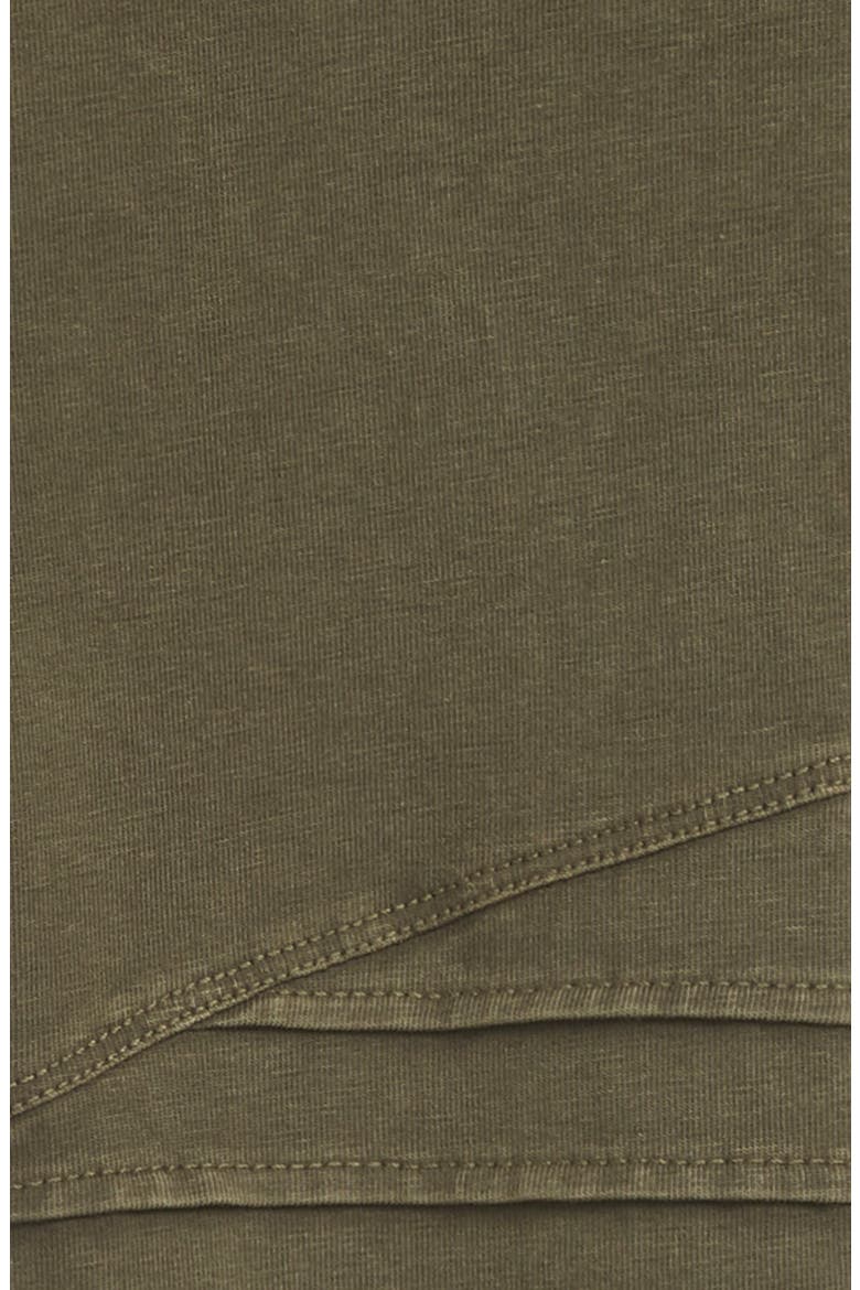 Kids' Stretch Cotton Moto Leggings, Alternate, color, OLIVE SARMA WASH