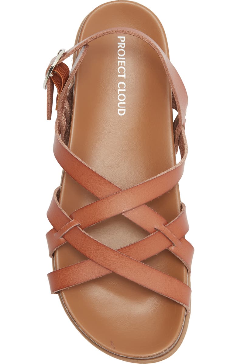 Project Cloud Faux Leather Sandal, Alternate, color, Dune