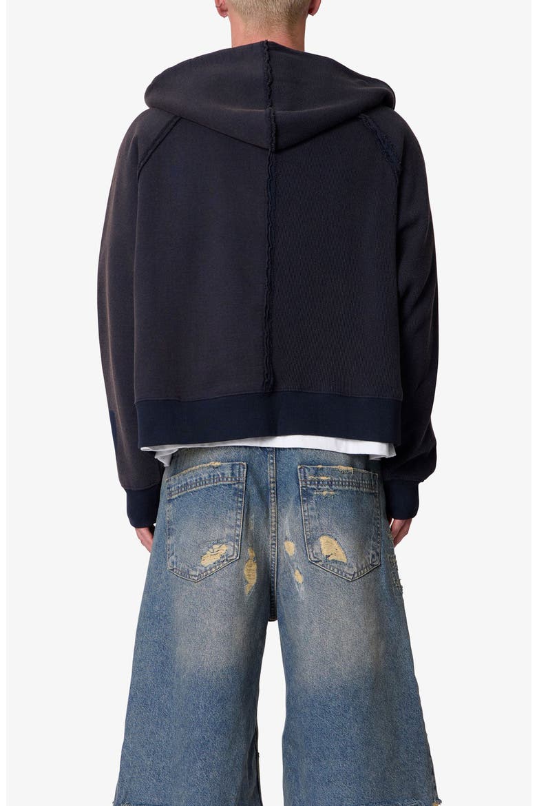Half and Half Full Zip Hoodie, Alternate, color, WASHED BLACK