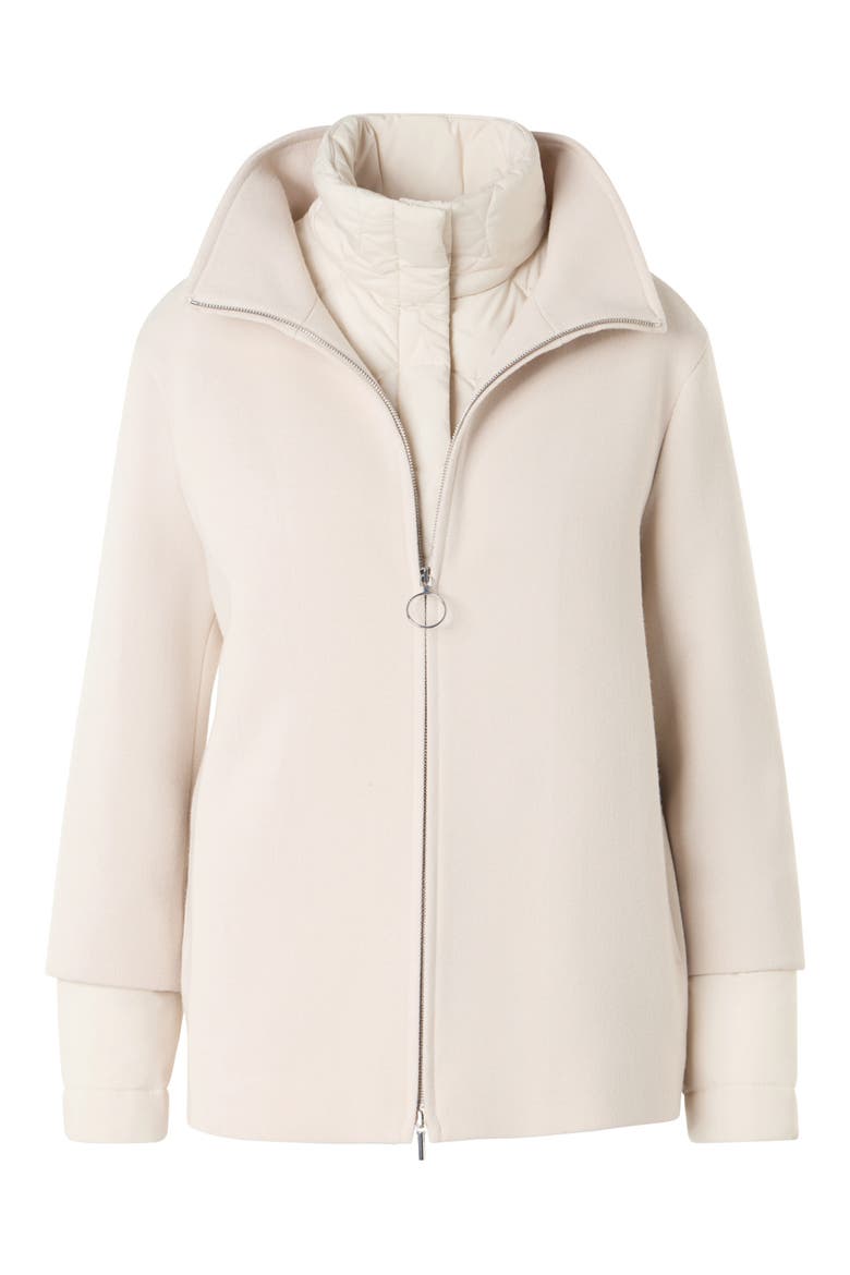 2-in-1 Felted Wool Blend Car Coat, Alternate, color, 038 WINTER WHITE