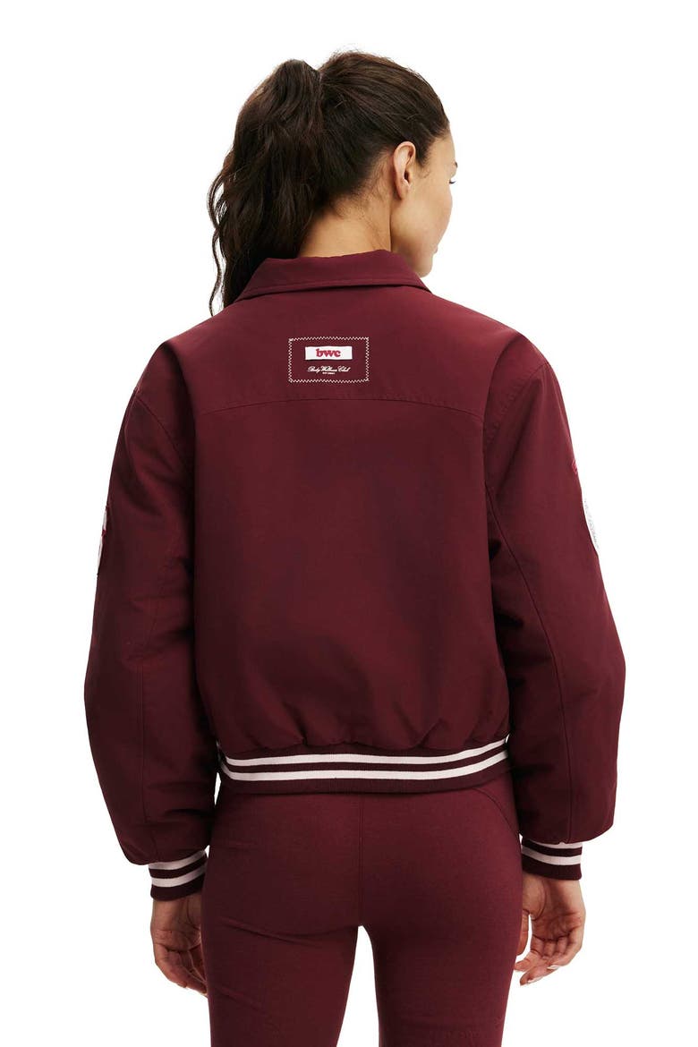 Women's Active Varsity Bomber Jacket, Alternate, color, Gingerberry