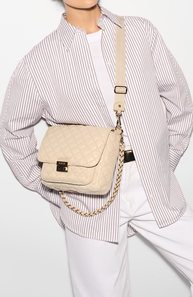 MZ Wallace Medium Crosby Lock Quilted Nylon Crossbody Bag, Alternate, color,