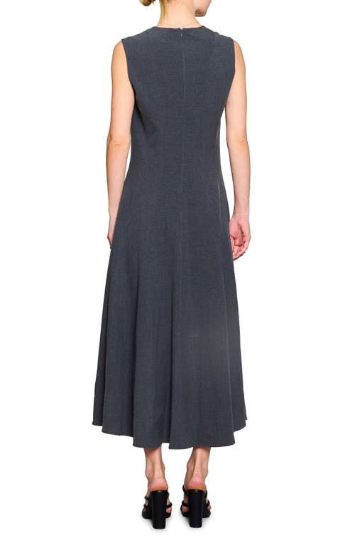 Melloday Sleeveless A-line Dress In Charcoal