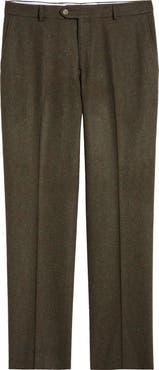 Berle Lambswool & Cashmere Donegal Tweed Dress Pants