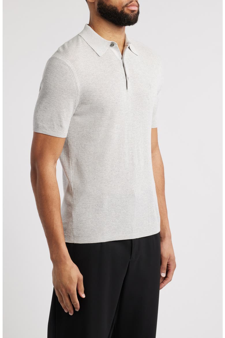 Aubrey Ribbed Polo, Alternate, color, LIGHT GREY