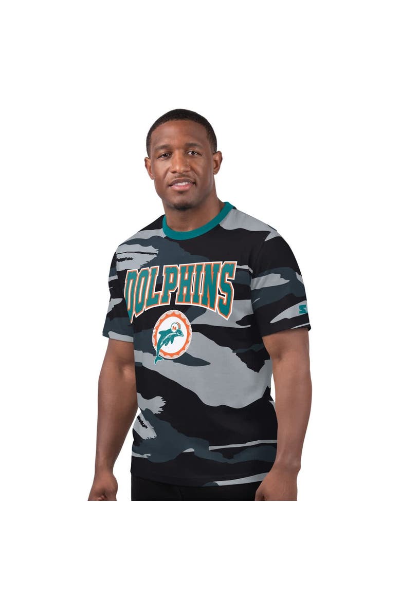 Men's Starter Camo/Gray Miami Dolphins Thursday Night Gridiron Classics Vintage Logo T-Shirt, Alternate, color, Camo