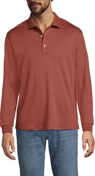 Lands' End Long Sleeve Cotton Supima Polo Shirt