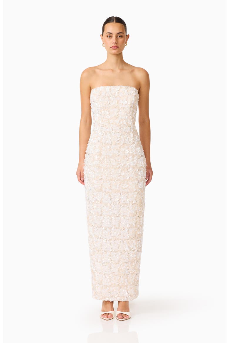 Silvana Strapless Gown, Alternate, color, WHITE SILVER