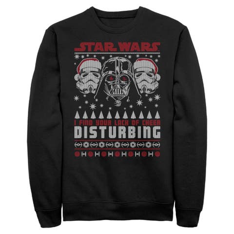 Men's Star Wars Ugly Christmas Lack Of Cheer Disturbing  Sweatshirt