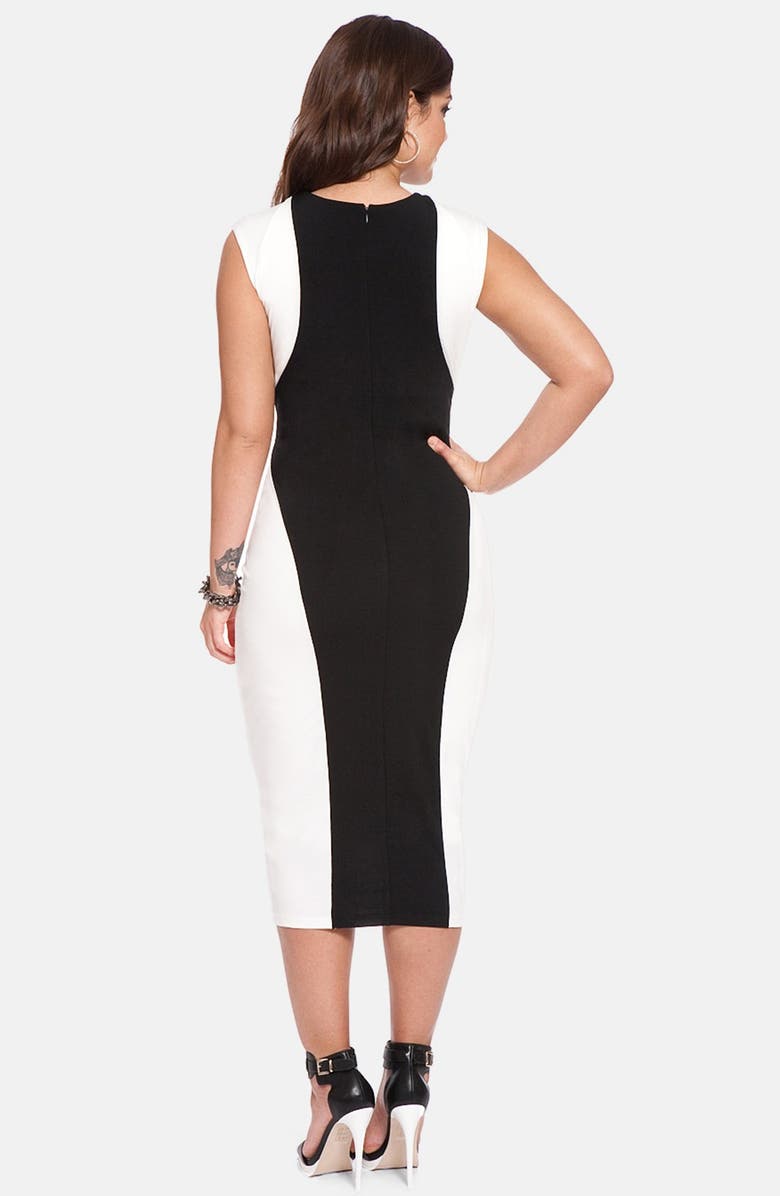 ELOQUII Colorblock Midi Dress, Alternate, color,