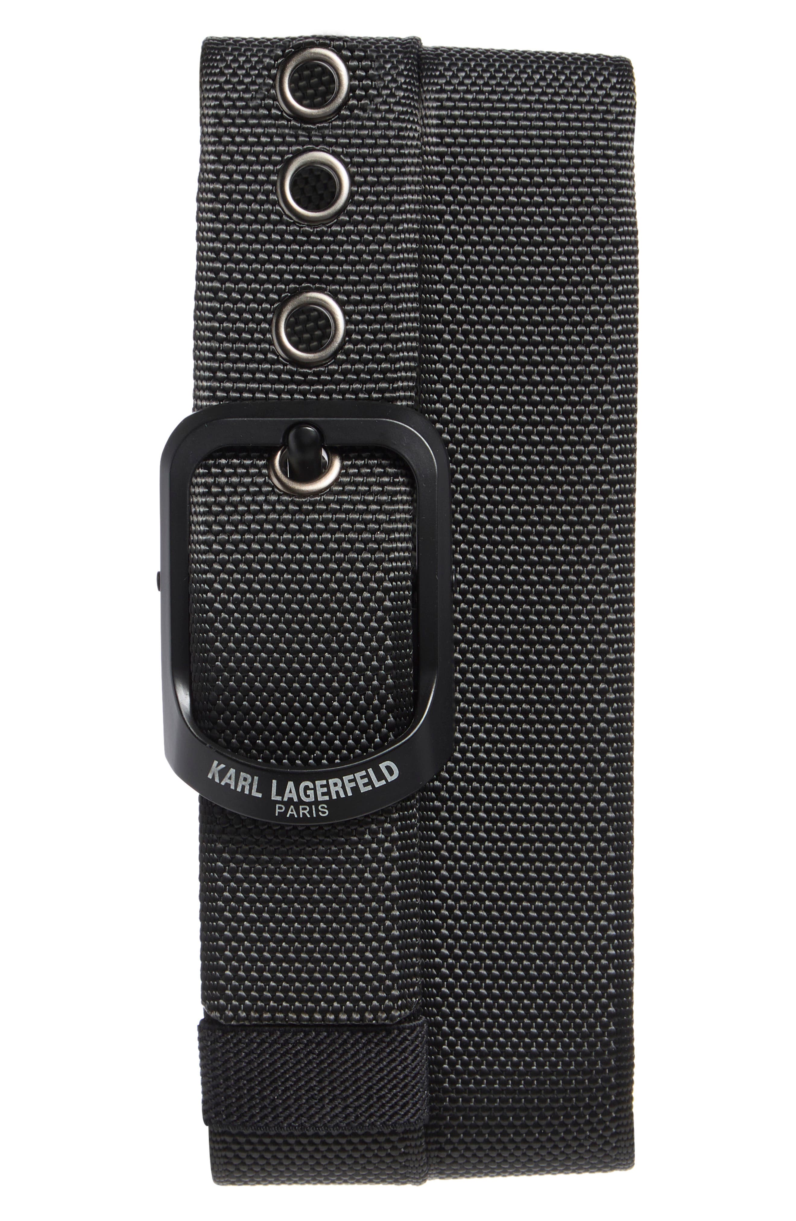 KARL LAGERFELD PARIS Webbed Buckle Belt