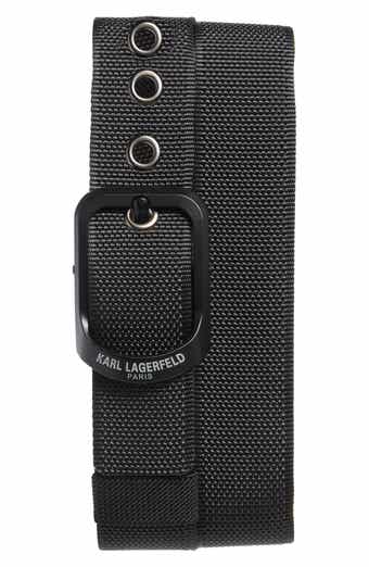 KARL LAGERFELD PARIS Webbed Buckle Belt