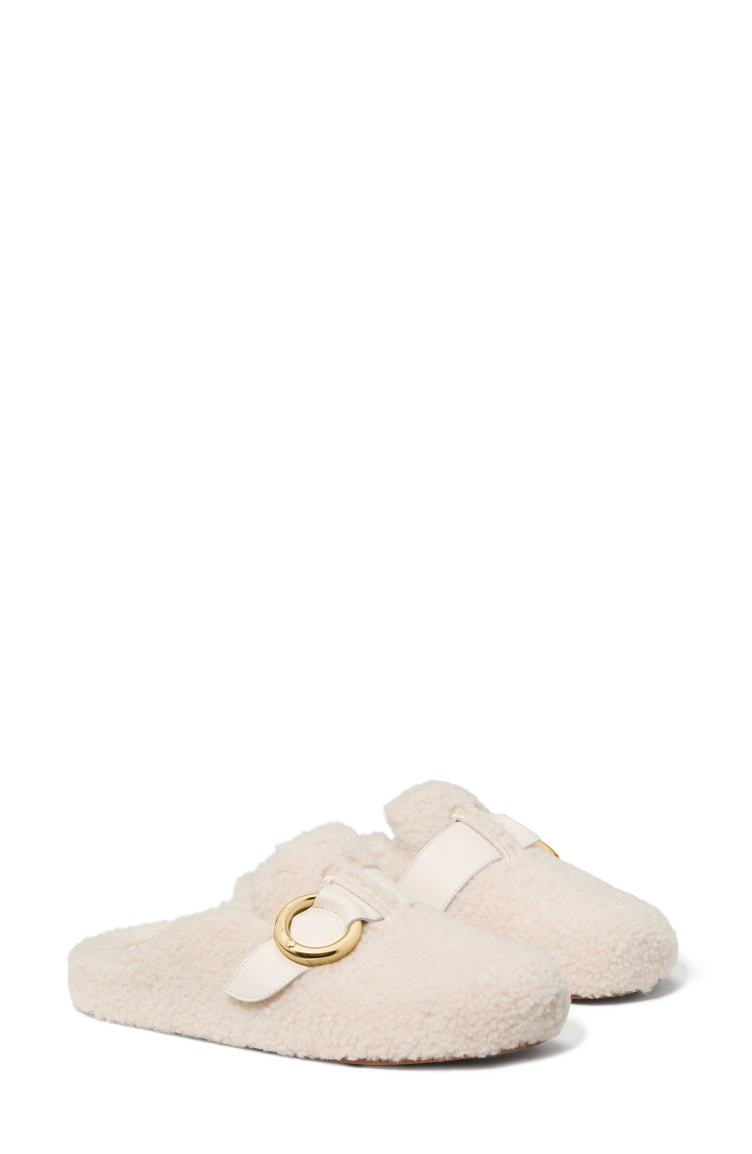 Kate Spade New York halo genuine shearling clog, Alternate, color, Natural