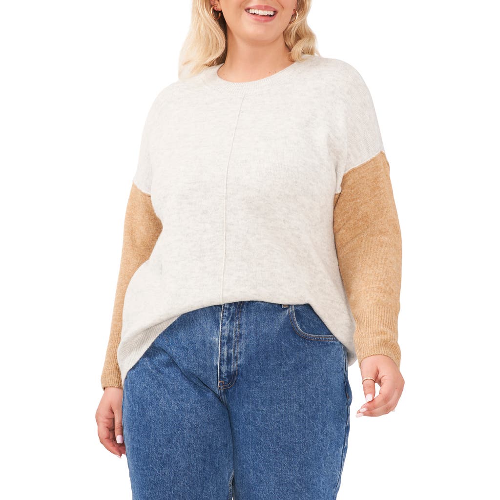 VINCE CAMUTO VINCE CAMUTO EXTENDED SHOULDER COLORBLOCK SWEATER