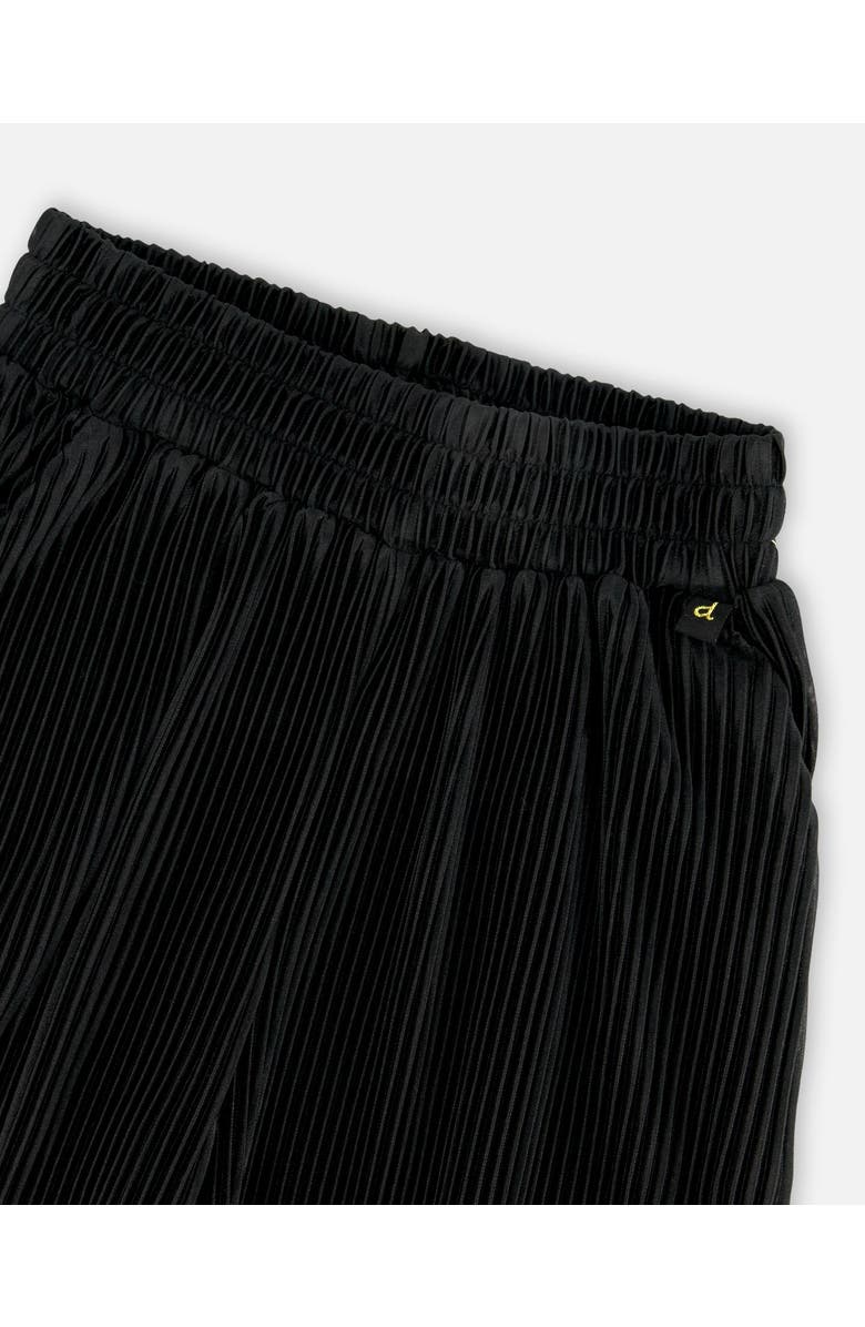Deux par Deux Wide Leg Pleated Pants, Alternate, color, Black