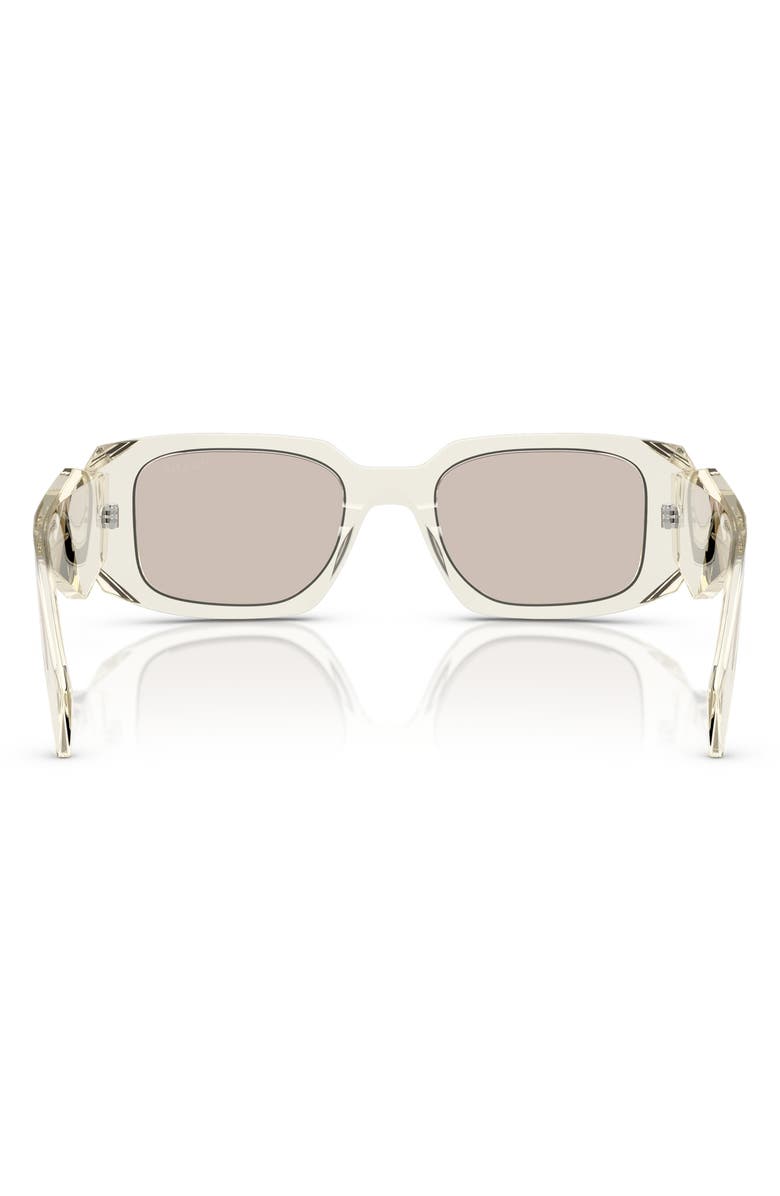 Prada 51mm Mirrored Rectangular Sunglasses, Alternate, color, Champagne