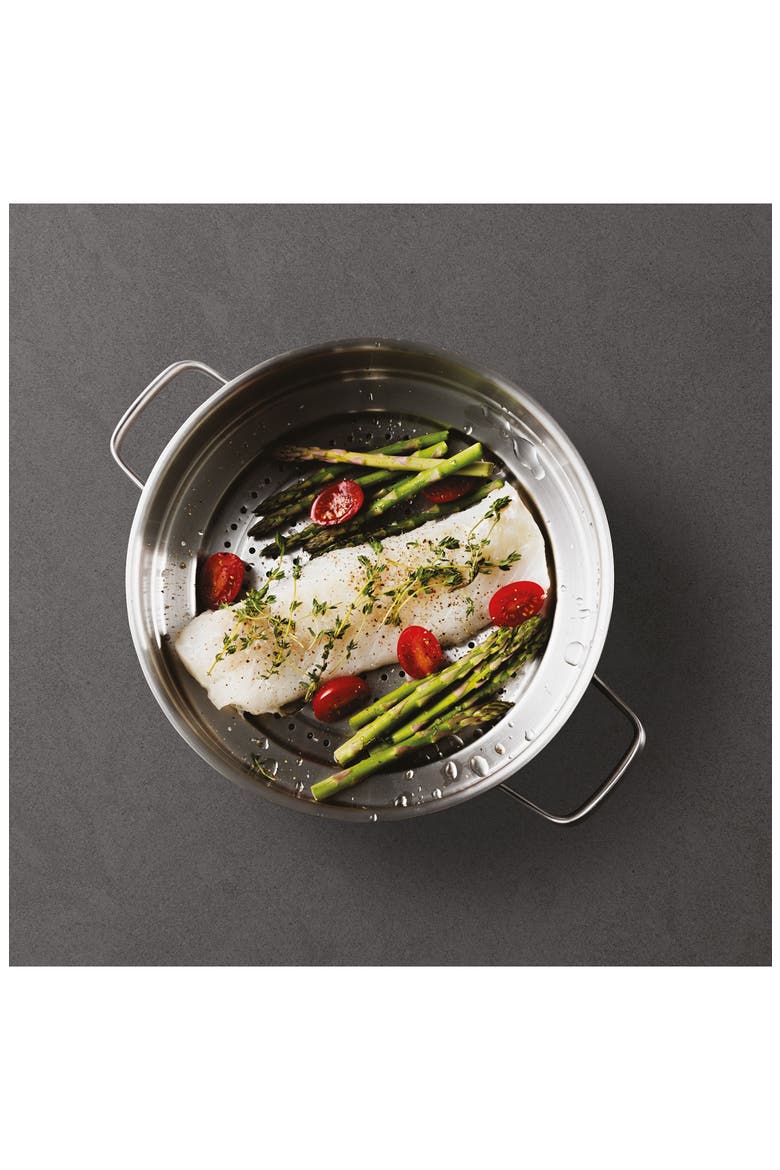 Graphite 3-Piece Recycled Stainless Steel Stockpotck & Steamer Set, Alternate, color, SILVER