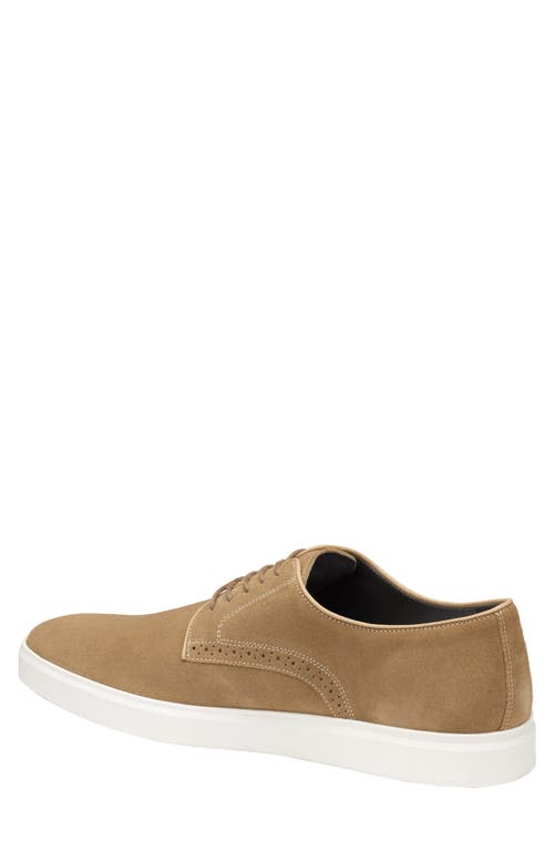 Johnston & Murphy Men's Brody Plain Toe Lace Up Dress Casual Sneakers In Taupe Suede