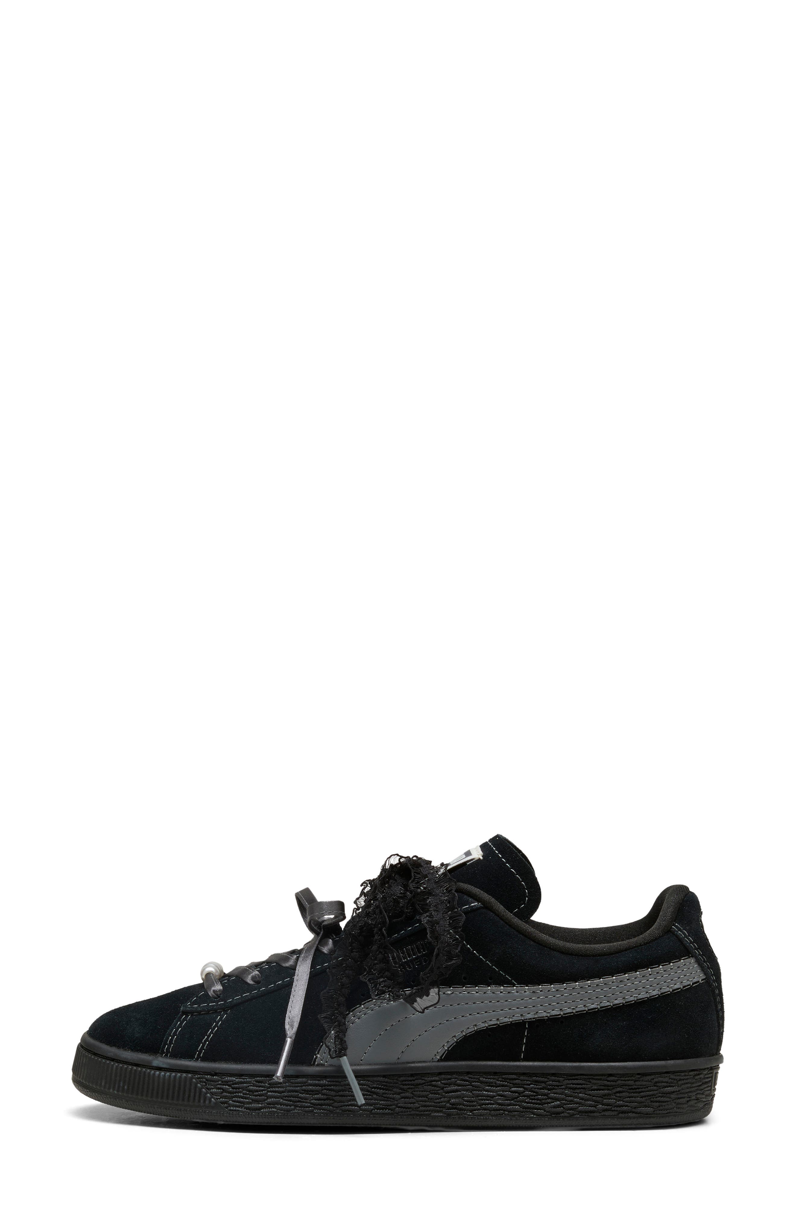 Suede Bloom Sneaker, Alternate, color, PUMA BLACK/ SLATE SKY