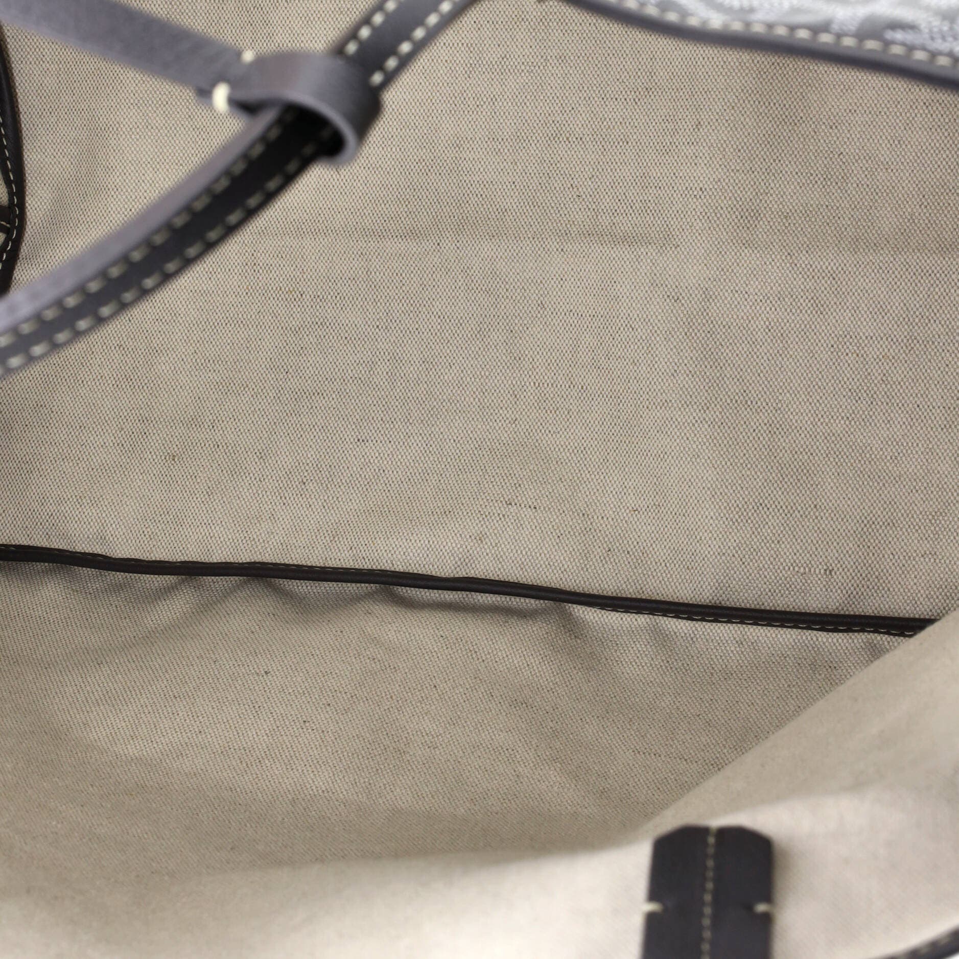 Pre-Owned Goyard Saint Louis Reversible Tote Coated Canvas and Printed Canvas GM, Alternate, color, Gray