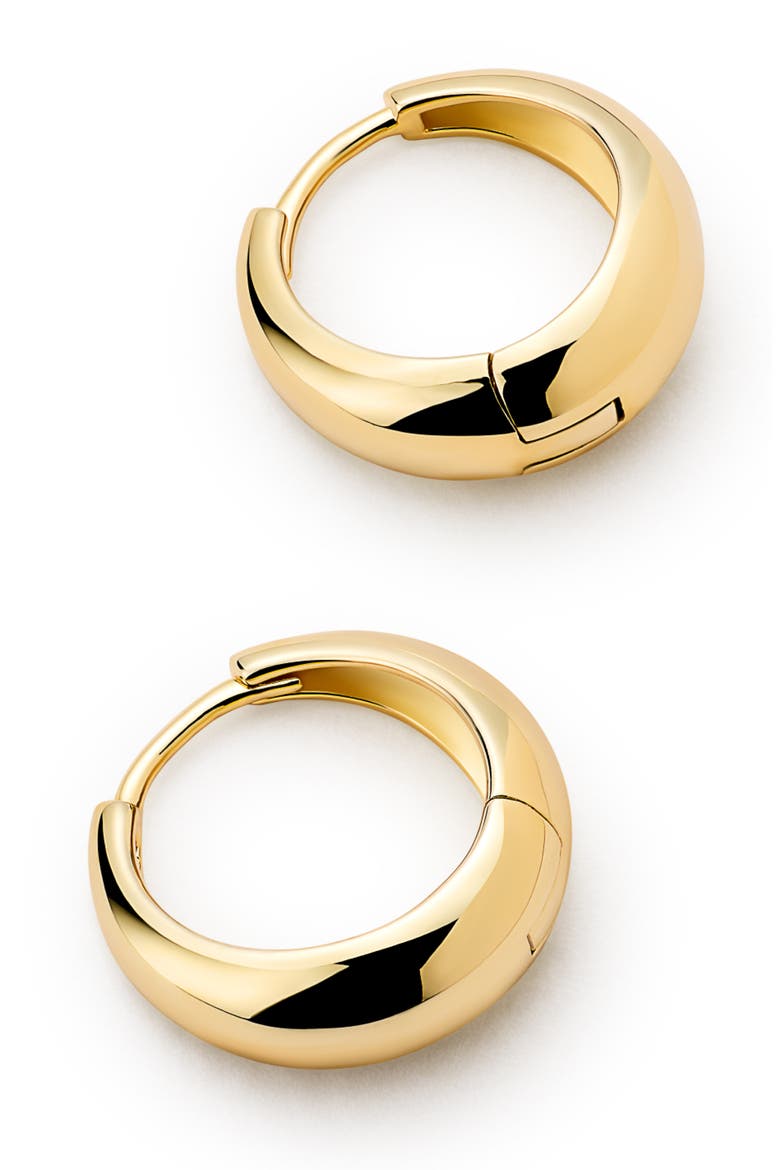 Nate Teardrop Hoop Earrings, Alternate, color, YELLOW GOLD / CLEAR