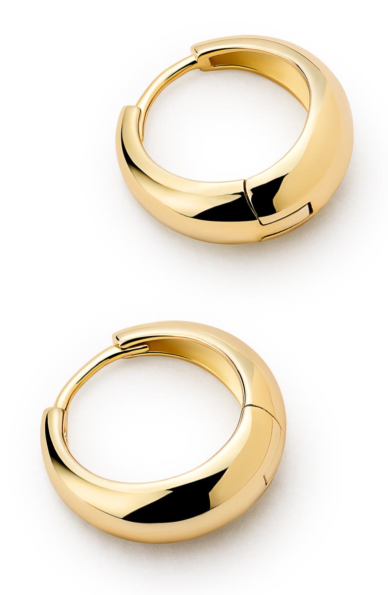 Ana Luisa Nate Teardrop Hoop Earrings, Alternate, color, Yellow Gold / Clear