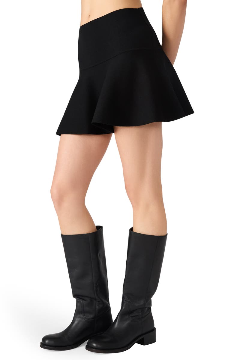 Steve Madden Rosina A-Line Miniskirt, Alternate, color, Black