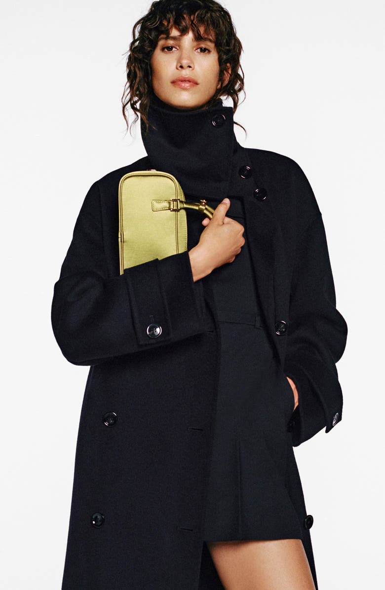 MANGO Mini Satin Top Handle Bag, Alternate, color,