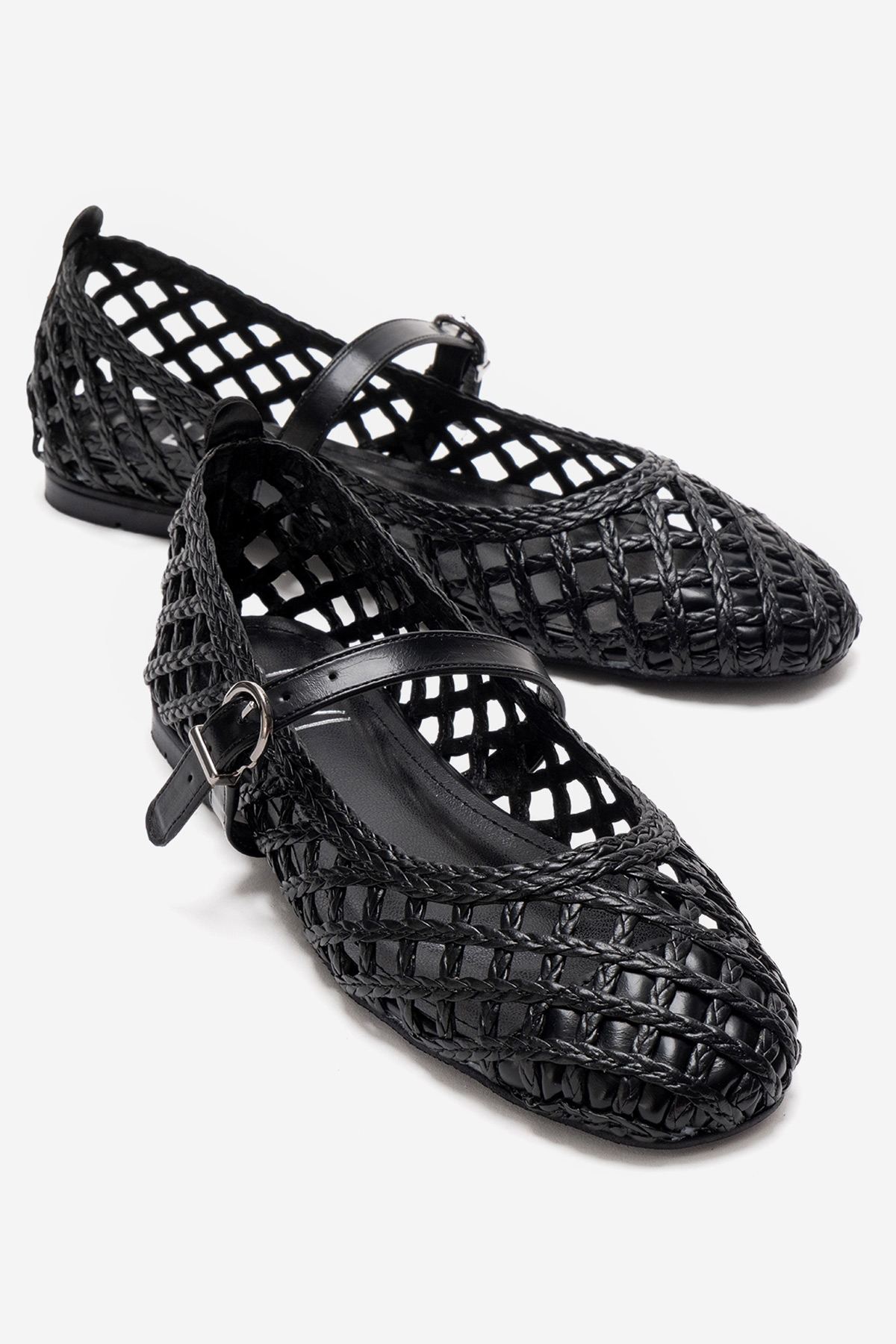 Doux Woven Ballet Flat, Main, color, Black