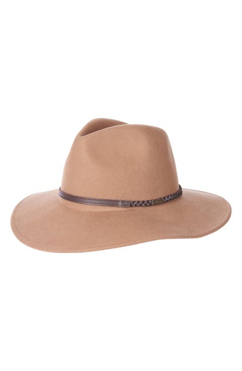 Leather Braid Wool Fedora