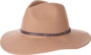 Barbour Leather Braid Wool Fedora