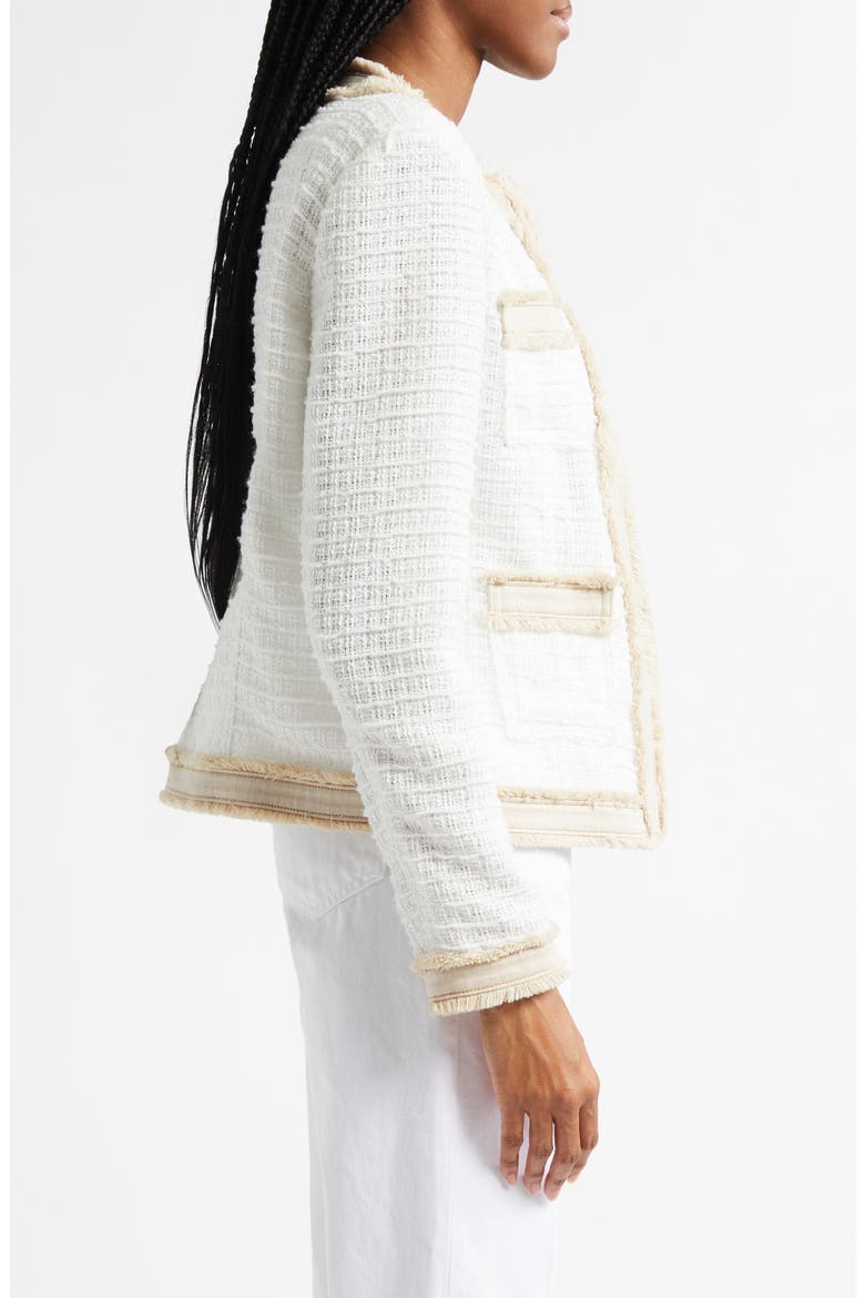 Agnes Tweed Jacket, Alternate, color, BLANCBISC