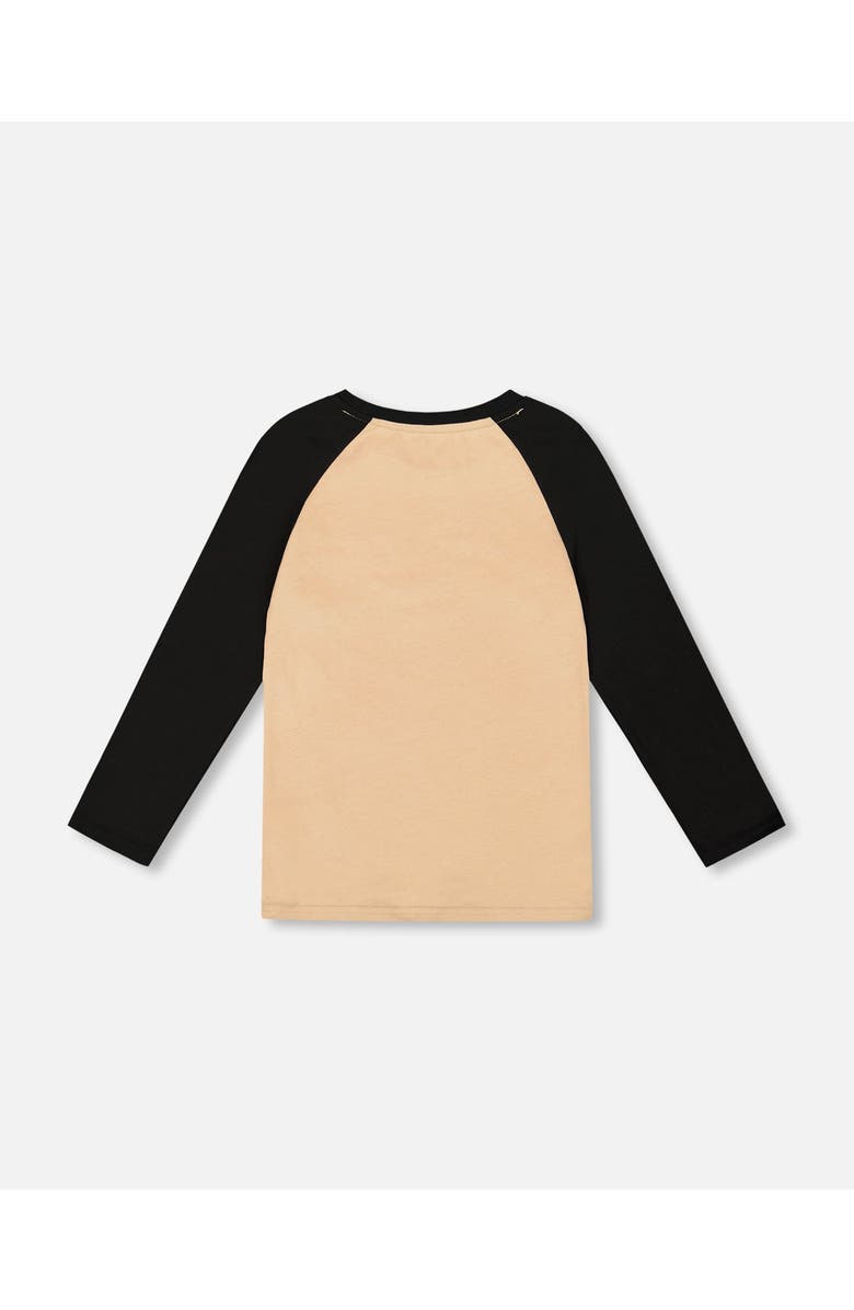 Deux par Deux Long Raglan Sleeve Jersey Tee, Alternate, color, Beige