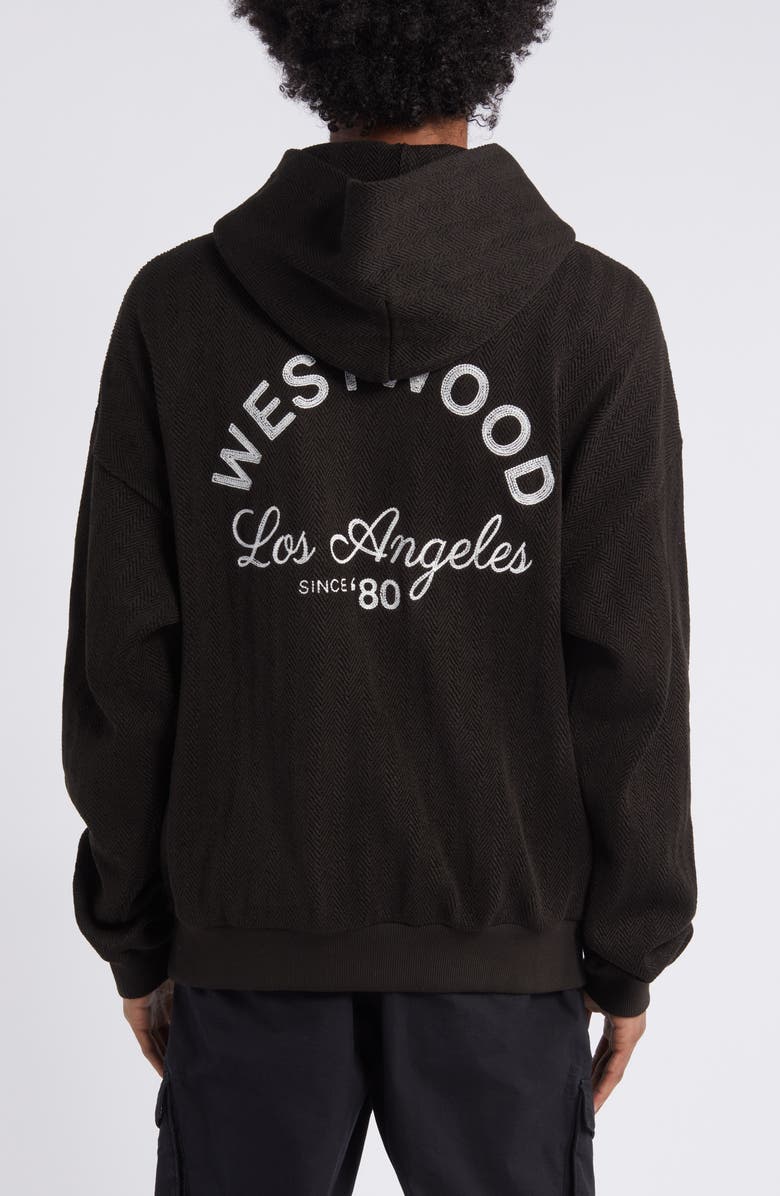 PacSun West Herringbone Graphic Cotton Hoodie, Alternate, color, 