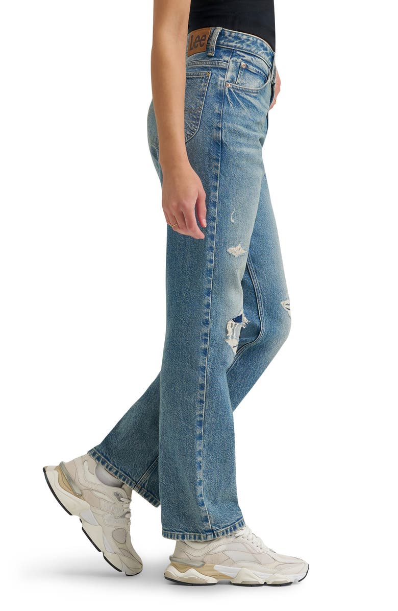 Lee Rider<sup>™</sup> Ripped Classic Straight Leg Jeans, Alternate, color, Spring Back Dx