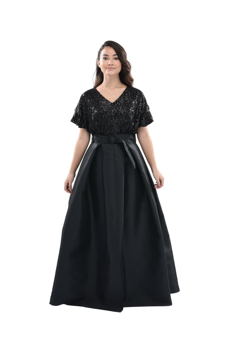 Tulleen Arcola Dress, Alternate, color, Black