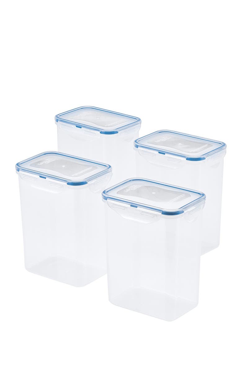 LOCKNLOCK Easy Essentials(TM) Pantry 7-Cup Rectangular Food Storage Container Set, 4-Piece, Main, color, 