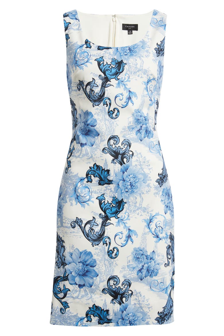 Print Sleeveless Dress, Alternate, color, IVORY PERI
