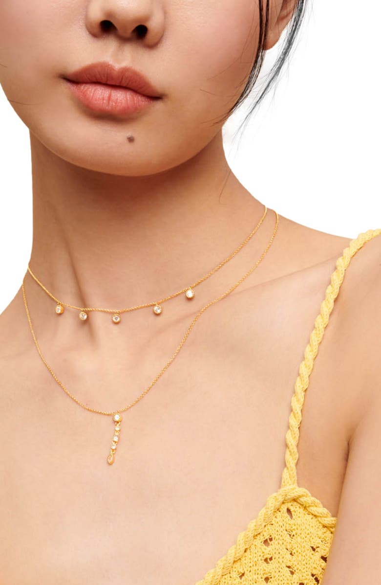 maje Madenia Open Stitch Crop Sweater Camisole, Alternate, color, Yellow